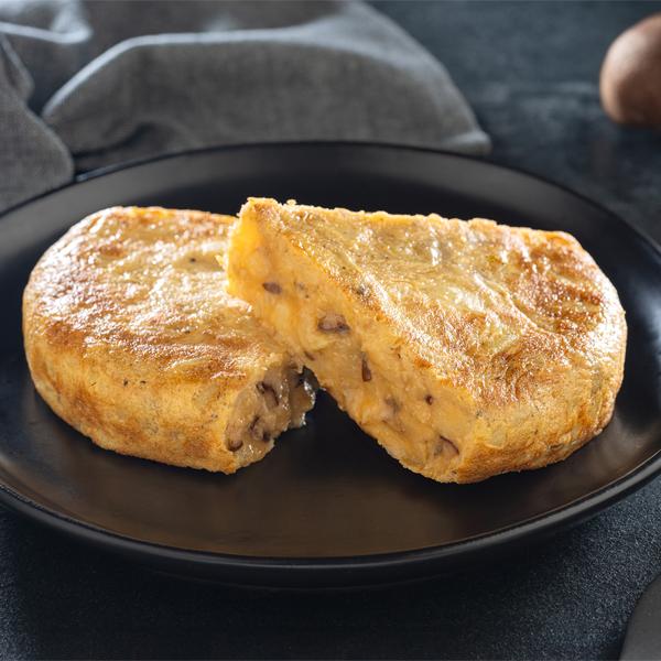 Mini tortilla de la madre tierra (boletus y trufa)